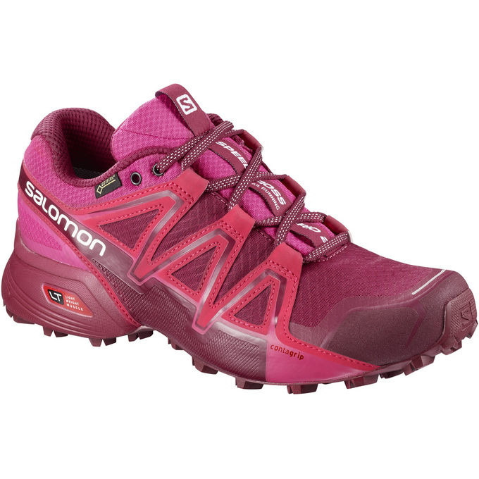 Salomon Singapore Womens Trail Running Shoes - SPEEDCROSS VARIO 2 GTX® W Deep Red | 18975-SFKQ